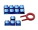 Produktbild E-Element 12 Keys Cap Cover PBT Double Shot Injection Hintergrundbeleuchtung Metall Farbe Keycaps mit Schlüssel Abzieher für alle mechanischen Schalter Tastaturen Universal (12 Key Blue)
