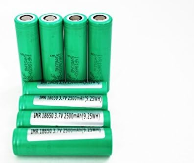Samsung 25R 2500mah 18650 Li-ion Rechargeable Battery - VIPERTECH Case Included (8 Batteries)