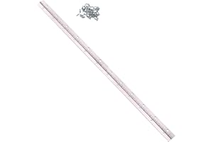 Hoopever Continuous Piano Metal Hinge - 600mm x 25mm x 1mm Stainless Steel, 270 Degree Open, Heavy Duty for Pianos, Cabinets, Doors, Large Windows, Boats - Chrome With Screws