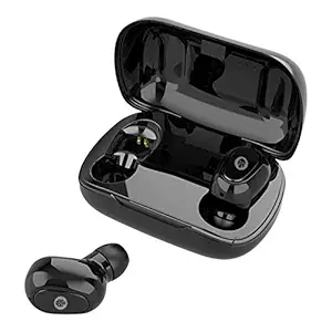 Binatone RAPZ-X1, True Wireless Bluetooth Version V5.0 Headset Earphone with Mic Charging Case and Touch Control Earbuds Compatible for All Smartphones Mobile- Black