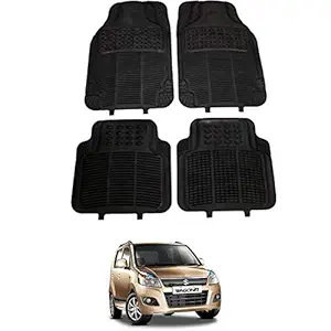 RONISH Black Rubber car Floor Foot mat for WagonR