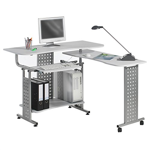 PC Schreibtisch ALPHA Computertisch mit Tastaturauszug Home Office Arbeitsplatz wei PC Schreibtisch ALPHA Computertisch mit Tastaturauszug Home Office Arbeitsplatz wei