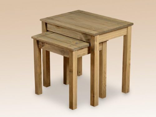 Home Essentials Inc Panama Furniture Range- Nest and Coffee Table, TV Unit,Bookcase, Lamp, Console Table (Nest of Tables)