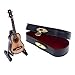 Produktbild Dalu. a.F 8 cm/8 cm Mini musicial Instrument Holz Gitarre Replica Holz Modell mit Ständer Unterstützung und Fall, Geburtstag Weihnachten Gifts Home Schreibtisch Store Fenster Decor