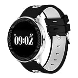 Slri Blutdruck Schritt Schlaf Monitor Smart Armbanduhr für Android iOS-Plattform - Silbergrau