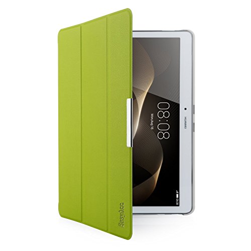 EasyAcc Huawei MediaPad M2 10.0 Hülle Case Tasche PU Leder zubehör hüllen für Huawei MediaPad M2 WiFi 25,4 cm (10 Zoll)/ Huawei MediaPad M2 Standard 25,4 cm (10 Zoll)/ Huawei MediaPad M2 LTE 25,4 cm (10 Zoll) Smart Cover mit Auto Sleep Wake up / Standfunktion (Grün, Kunstleder, Ultra dünn)