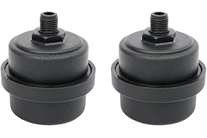 TOPHOMER Confezione da 2 filtri silenziatori per compressore d'aria, alloggiamento in plastica, per pistoni, ventilatori, compressori d'aria, caldaie (16 mm)