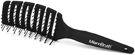 MilanoBrushPerfect Blowout Vent Brush With Nylon Ball-Tip Bristles For Blow-Drying The Hair To Achieve Shiny And Voluminous Hair Look - Best Brush/Comb for Thick Hair - Heat Resistant