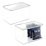 AMPLIO ESPACIO: Con medidas de 18,4 cm x 27,3 cm x 16,5 cm cada uno, estos táper ofrecen amplio espacio, incluso en caso de que se trate de objetos voluminosos.