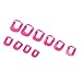 Charites Reusable 10 Sizes Nail Polish Stencil Kit Nail Gel Molds Nail Edge Skin Barrier Maincure Tool Pink