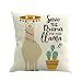 Produktbild Tohole Niedliche Cartoon Alpaka Textur Hause Kopfkissenbezug Hauptdekoration Sofa Umarmung Deluxe Mikrofaser Kissenbezüge weichen gemütlichen Wrinkle Fade Fleckenbeständig 45 x 45 cm