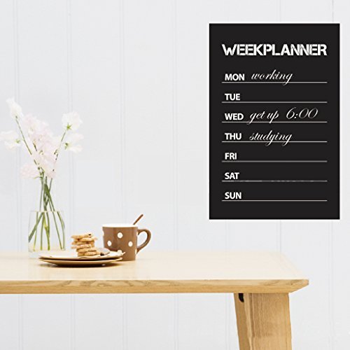 Selbstklebend Wochenplaner Tafel Wandtattoo Plus 1 Kreide 45 x 30 cm - 3