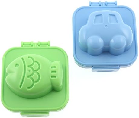 Plastic Egg Mold, Set of 2, Fish and Car