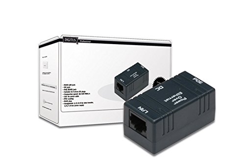 DIGITUS PoE Energieversorger passiv fuer 1 Verbraucher 1xRJ45 LAN 1xDC 1xRJ45 PoE 10/100Mbit/s fuer 5,5mm Stromstecker