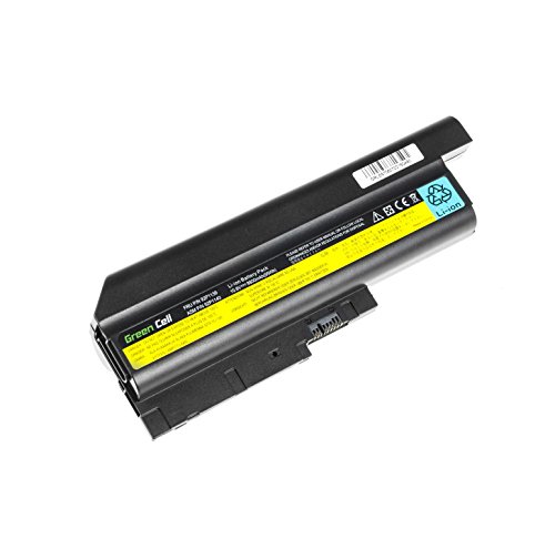 Green Cell® Extended Serie Laptop Akku für Lenovo IBM ThinkPad R60 R60i R60e R61 R61e T60 T60p T61 SL400 SL500 R500 T500 W500 (12 Zellen 8800mAh 10.8V Schwarz) - 2