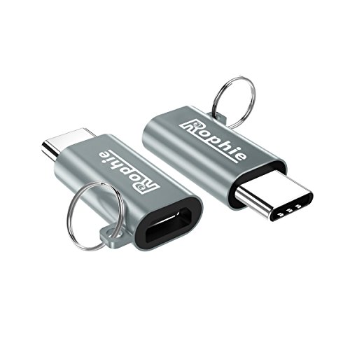 Rophie USB-C auf Micro USB Adapter [2 Stücke] Typ C zu Micro USB Umwandeln Adapter für MacBook, Chromebook Pixel, Nexus 5X/6P, Nokia N1, OnePlus 2, Lumia 950 und andere Type C Geräte - 2