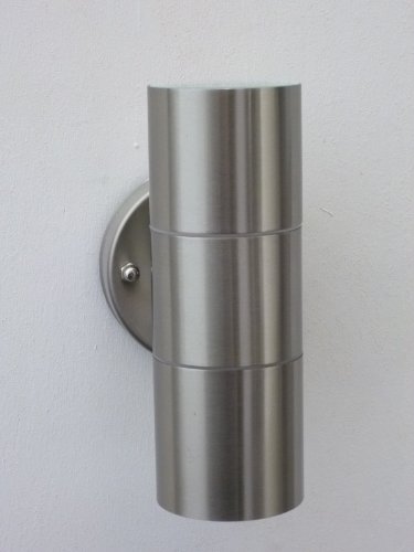 4 x hochwertige Außen Wandleuchte Spot Bornholm up and down oder down Fassung GU10 Außenstrahler Spot (4 x 2 flammig) - 4