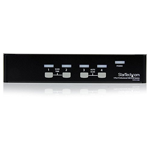 StarTech.com 4 Port VGA USB KVM Switch mit Hub – 4-fach Professioneller VGA KVM Umschalter - 2