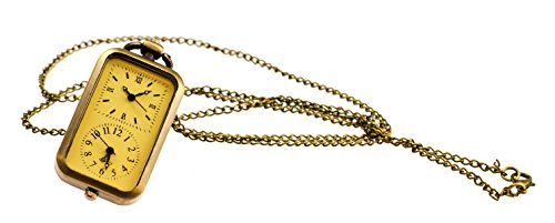 Doppel Taschenuhr TU39 mit zwei Ziffernblättern und langer Kette in Altgoldoptik, Modeschmuck, von Kobert Goods Doppel Taschenuhr TU39 mit zwei Ziffernblättern und langer Kette in Altgoldoptik, Modeschmuck, von Kobert Goods