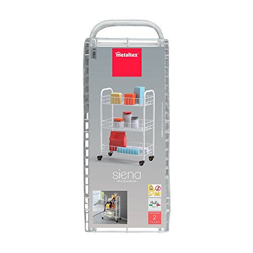 Metaltex 340633014 Allzweckwagen 3-Etagen 41 x 23 x 63 cm Siena - 6