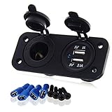 Super Steckdose für Zigarretenanzünder, hergestellt aus hochwertigen flammfesten Materialien ist die Steckdose wasserdicht, hitzebeständig, abriebfest und kann relativ großen Strom ertragen, absolut die ideale Wahl für die Reparatur und den Umbau des Motorrades.