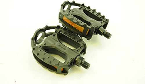 BMX 1/2” or JUNIOR MTB BIKE BEAR TRAP RESIN BLACK PEDALS ONE PIECE CRANK PE909