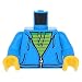 Produktbild LEGO 5 x Torso Hooded Sweatshirt with Zipper Over Lime and Dunkelazurblau