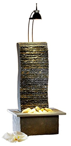 Seliger Schieferbrunnen Suna, Mehrfarbig, 47 x 25 x 21 cm