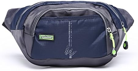 OpetHome Strap Travel Sport Running Waist Bag with Storage Mesh Pocket for Hiking Camping Deep Blue