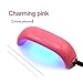 Coscelia Rainbow 9W Mini USB UV Lamp Nail Dryer Curing UV Gel Polish Art Tips Tool (Pink)