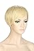 S-noilite® Fashion Short Full Wig Heat Resistant Synthetic Hair Wigs for Women (Asymmetric Style, Bleach Blonde)