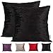 Produktbild Comoco 2pcs Solid Color Thick Velveteen Decorative Cushion Cover for Sofa Available In 4 Colors and 7 Sizes(50x50cm,Black) …