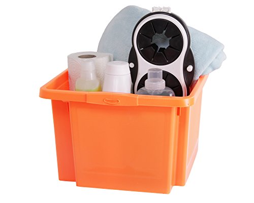 Aufbewahrungsbox Lagerbox Allzweckbox – Dreh- und Stapelbox H, nestbar, orange - 6