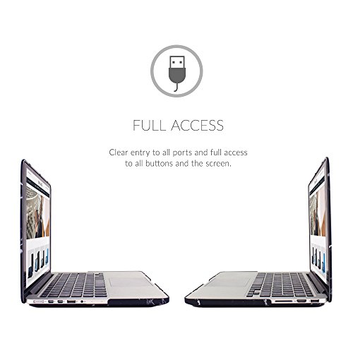 Macbook Pro 15 Hülle, Snugg Apple Macbook Pro 15 Hülle Case Tasche [Deluxe Satin Touch] Ultra Slim – Schwarzer Marmor - 4