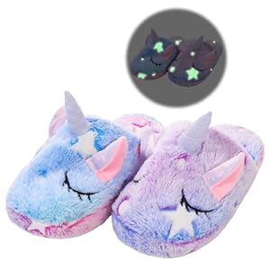 WAFUNNE Pantuflas de unicornio para