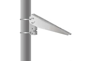 REACHMALL Solar Panel Pole Mount Kit, 30° Photovoltaic Bracket Single Solar Panel Pole Mount, Mount Wall Aluminum Solar Mount for Post or Wall