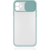 GGM GİYİM & AKSESUAR Apple iPhone 11 ile Uyumlu Arkası Mat Yapıya Sahip S&uuml;rg&uuml;l&uuml; Kamera Korumalı Silikon Kılıf (Turkuaz)
