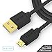Tukzer 6.5ft long Micro USB Cable Gold Plated- Quick Charge & Speed Data Cable 2.4 Amp (2m- Black) RS.329.00