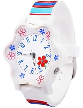 Willis Unisex Kinderuhr Mehrfarbig Student 3D Cartoon Uhr Größes Zifferblatt Armbanduhr Silkon Band Sportuhren...