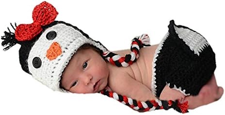 Newborn Baby Girls Photography Prop Crochet Knitted Penguin Hat Diaper By Xselector