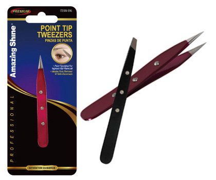 Amazing Shine Point Tip Magenta Tweezers (professional)