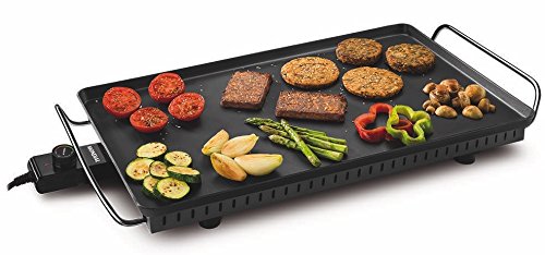 Mondial Table4Cook Party Plancha électrique 36 x 60 cm, 4 mm, avec 2 m de câble et thermostat professionnel, noir