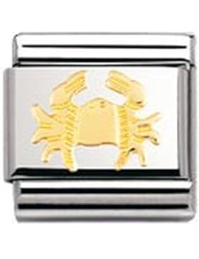 Nomination Composable Classic STERNZEICHEN Edelstahl und 18K-Gold (Krebs) 030104