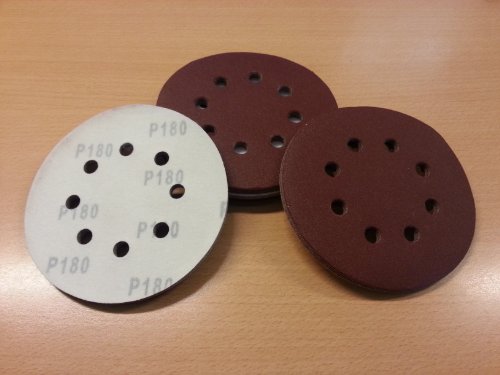 25 Stück SBS Klett-Schleifscheiben Ø 125 mm Körnung 180 für Exzenter-Schleifer 8 Loch - 3