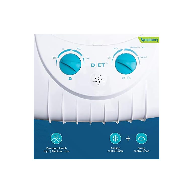 Symphony Diet 12T Personal Tower Air Cooler 12litres, Multistage Air