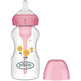 Dr. Brown's 270 Ml Geniş Ağız Options+ PP Pembe Desenli Biberon