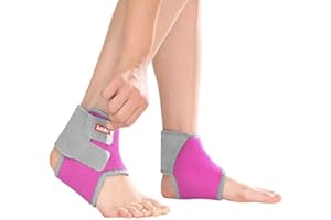 FAKEFACE Support Soutien de Cheville Compression en Néoprène Velcro Bandage Chevillières à Sangle Sports Danse Basketball Football Respirant Protège-Pieds Soulagement Douleur pour Enfants Garçons Filles