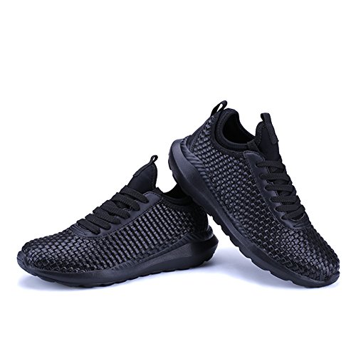 UBFen Sportschuhe Herren Laufschuhe Sneakers Turnschuhe Casual Atmungsaktives Sport Fitnessschuhe Trainers Schuhe Running Indoor Outdoorschuhe Weiß Schwarz - 3