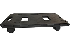 Dunnet Tools Heavy Duty Dolly Trolley On Wheels To Move Heavy Objects - 57cm X 31cm Plastic Furniture Dolly With Castors - 100kg Max Load Ideal Versatile Furniture Movers For Heavy Items