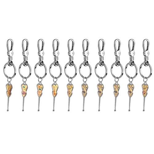Preisvergleich Produktbild Set 10pcs Legierung Schluesselbund Schluesselbund W / Ohrenschmalz Ohr Holen